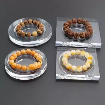 Clear Jewelry Storage Rack Creative Acrylic Jewelry Holder Shopping Mall 10cm-Square