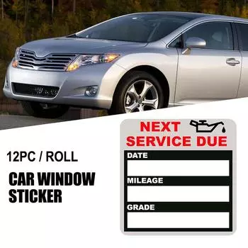 Clear Next Service Due Labels For Car Auto Vehicle WindowOil Change Stickers Static Cling 2x2 Inches Reminder Sticker For W J0Y3