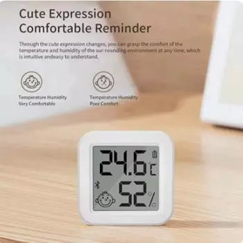 Clear Numbers Miniature Hygrometer Temperature Regulator Temperature Humidity Meter Greenhous белый