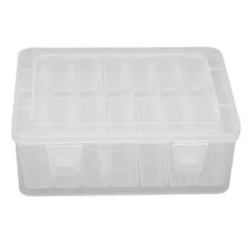 Clear Organize Box Set 14 Small Boxes Sealing Cover Makeup Puff Storage Box for DIY Crafts Beads