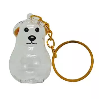 Clear Pet Hair Memorial Keychain Keepsakes For Dog Lover Furs Collector Box Jewelry Honored Beloveds Pet Bag Charm Gift 2