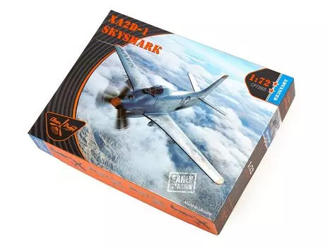 Пластиковая модель самолета Skyshark ВМС США Douglas с прозрачным пропеллером CPU72005 1/72 XA2D-1
