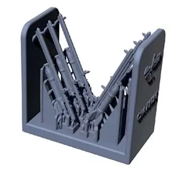 Clear Prop WW2 Soviet Union Aviation Rocket 6 Pieces Plastic Model Parts CPUA72125 1/72 RS-82 (Airplane)