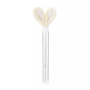 Clear Tube Eyelash Brush Round Comb Teeth Glitter Mascara Wand Rabbit Ears Mascara Brush Women