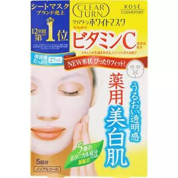 Clear Turn Kose Cosmetics Clear Turn White Mask 5 раз