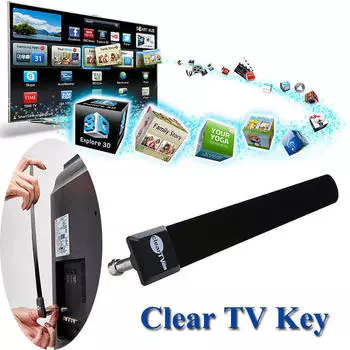 Clear TV Key HDTV БЕСПЛАТНАЯ телевизионная цифровая комнатная антенна 1080p Канальный кабель