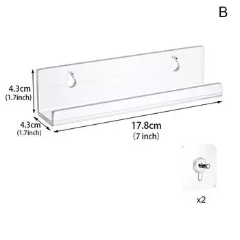Прозрачная полка для виниловых пластинок, настенное крепление, держатель для виниловых пластинок, акриловый держатель для альбомов 10*3.5*3cm