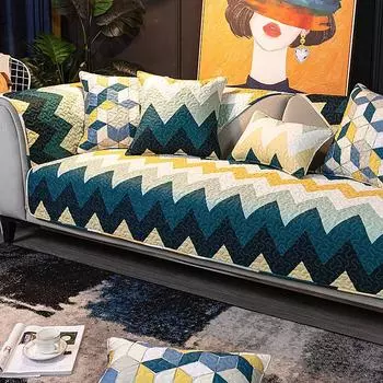 Clearance Special Offer Pure Cotton Sofa Cushion All Year Round General Fabrics Non Slip Nordic Simple Modern Fashion Sets of Cotton Towel Cover