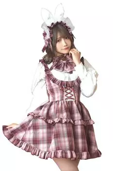 Clearstone British Bunny Косплей Хэллоуин Dolly Rose Pink Женская