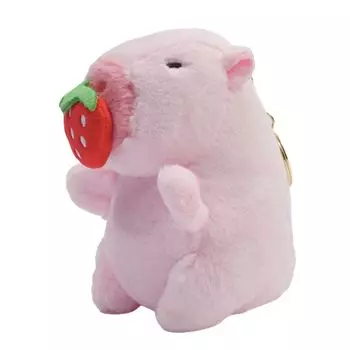 Clearstone Capybara Plush Keychain Chabimaru Strawberry 13cm Pink