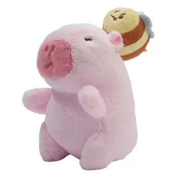 Clearstone Capybara Plush Keychain Chabimaru with Honeybees 13cm Pink