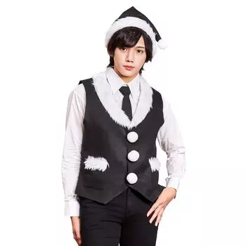 Clearstone Cosplay Christmas Santa Vest Set Black Men s