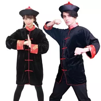 Clearstone Косплей Хэллоуин Китайский Кунг-фу Унисекс Черный