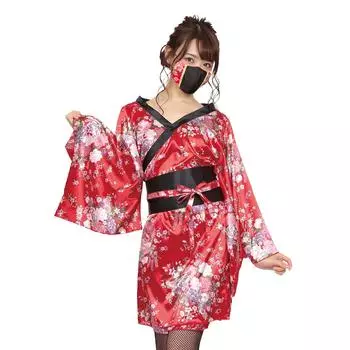 Clearstone Cosplay Halloween Oiran Girl Mask Set Pink Women s