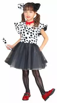 Clearstone Cosplay Halloween Petit Dalmatian Kids Girls 120cm Black
