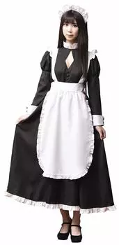 Clearstone Косплей Хэллоуин Слуга Длинный Горничная Черный Женский