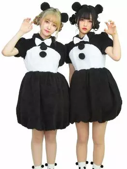 Clearstone Fluffy Animal Косплей Хэллоуин Крутая Панда Черный Женский