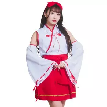 Clearstone GLOWHOLIC Cosplay Halloween Mini Shrine Maiden Red Women s