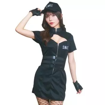 Clearstone GLOWHOLIC Косплей Хэллоуин Молния Swat Черный Женский чёрный