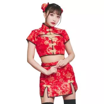 Clearstone GLOWHOLIC Косплей Хэллоуин Раздельный Китай Красный Женский