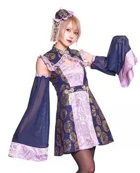 Clearstone High Calanism Косплей Хэллоуин Jiangshi Фиолетовый Женский