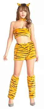 Clearstone Косплей Хэллоуин Сетсубун Пушистая Сексуальная Девушка Демон Желтый Женский