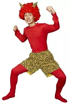 Clearstone Косплей Хэллоуин Setsubun Супер Красный Демон Набор Красный Мужской