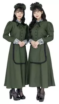 Clearstone Косплей Хэллоуин Western House Maid M Зеленый Женский