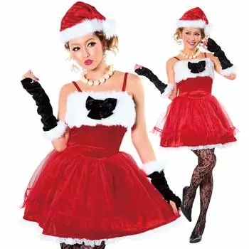 Clearstone Косплей Рождественская Велюровая Лента Санта Красная Женская красный