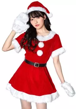 Варежки для косплея Miminoel Christmas Candy Mittens Santa 2L Red Womens