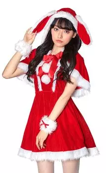 Clearstone Miminoel Косплей Рождественский Кролик Накидка Санта S Красный Женский красный