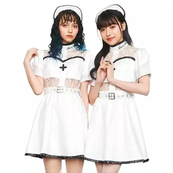 Clearstone Moon Talk Косплей Хэллоуин Боль в сердце Медсестра Белый Женский