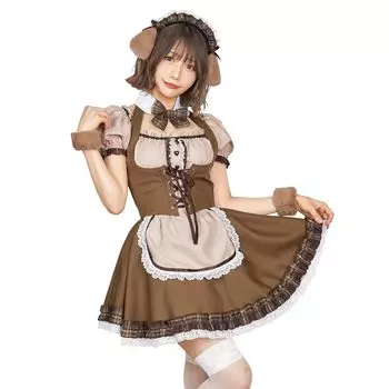 Clearstone My Fave Minami Shinohara Косплей Хэллоуин Собака Мокко Горничная Коричневый Женский