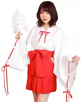 Clearstone Tokimeki Graffiti Cosplay Halloween Mini Ribbon Shrine Maiden M Red Women s красный