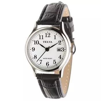 [Clefa] Analog Women s Watch Waterproof Leather Strap Black TE-AL242-WTS