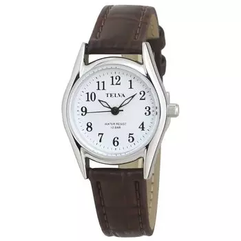 [Clefa] Analog Women s Watch Waterproof Leather Strap Brown TE-AL009-WTS
