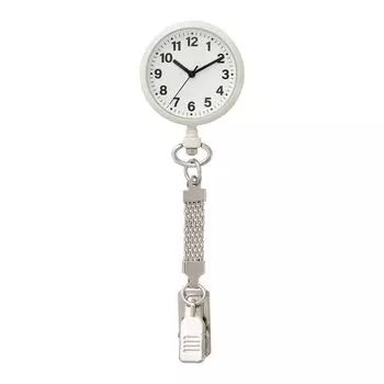 [Clefer] Карманные часы медсестры аналоговые крючок цепочка бежевый NB-AL379-BE женские