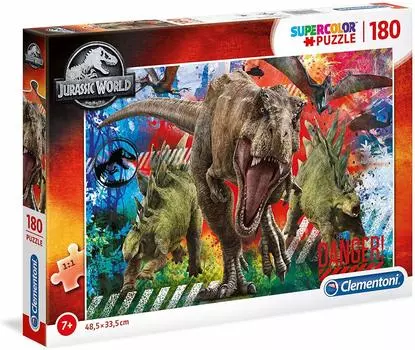 Clementoni JURASSIC WORLD Dinosaur Raptor Jigsaw Puzzle 180 Pieces x 1069 T-REX 48.5cm 33.5cm [Item]