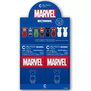 Cleverin x Bearbrick x 8 шт. L-комплект (Дизайн Марвел)