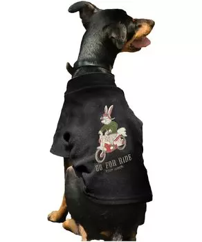 Cliff Meyer Mochi Nobi Bike Dog Wear Маленькие собаки Средние собаки СРЕДНИЕ черная футболка