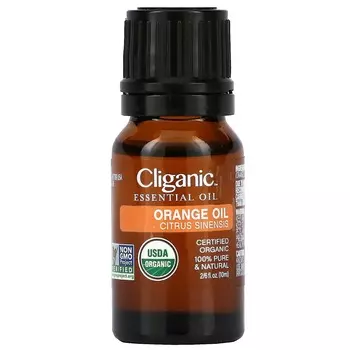 Cliganic, 100% чистое эфирное масло, апельсин, 0,33 жидких унций (10 мл)