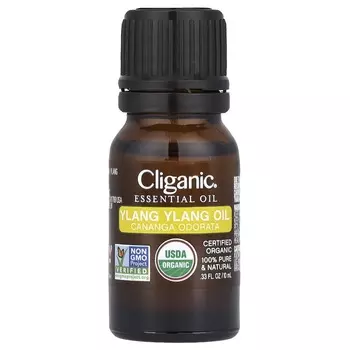 Cliganic, 100% чистое эфирное масло, иланг-иланг, 0,33 жидких унций (10 мл)