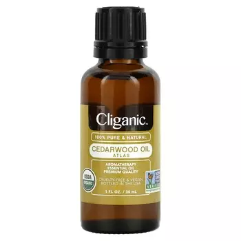 Cliganic, 100% Pure Essential Oil, Cedarwood Oil, 1 fl oz (30 ml)