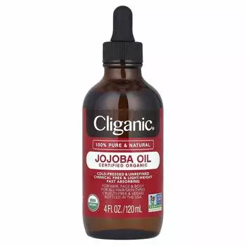 Cliganic, Органическое масло жожоба, 4 жидких унции (120 мл)