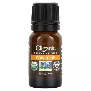 Cliganic, Смесь эфирных масел, Power Up, 0,33 жидких унций (10 мл)