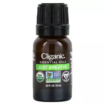 Cliganic, Смесь эфирных масел, Просто дыши, 0,33 жидких унций (10 мл)