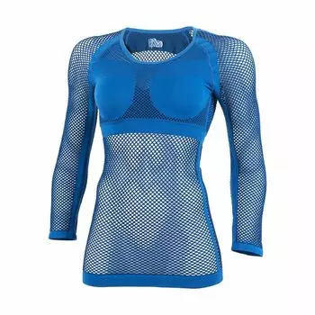 Climbing Underwear Drynamic Mesh Sleeve MIV01358 MEDIUM BLUE [Millet] [Women s] 3/4 AB/M