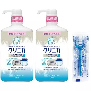 Clinica Advantage Dental жидкость гипоаллергенная 900 мл x 2 шт. зубная нить в комплекте [квази-лекарство] ополаскиватель, зубная паста, тип, безалкогольный, + Y-образный