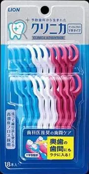 Clinica Advantage Floss 18 x 10 pieces set Y-type