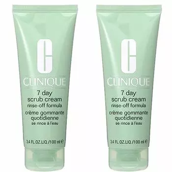 CLINIQUE Seven Day Scrub Cream Rinse Off Formula 100mL Set of 2 [Set] [Item]